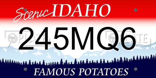 245MQ6 Idaho License Plate