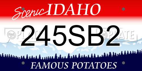 245SB2 Idaho License Plate