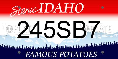 245SB7 Idaho License Plate