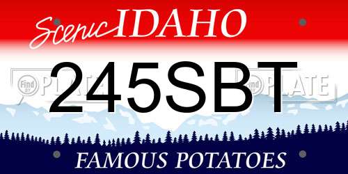 245SBT Idaho License Plate