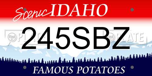 245SBZ Idaho License Plate