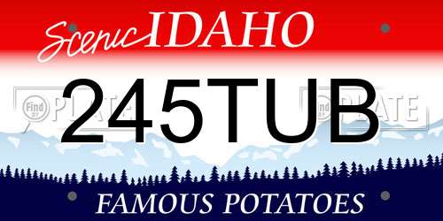 245TUB Idaho License Plate