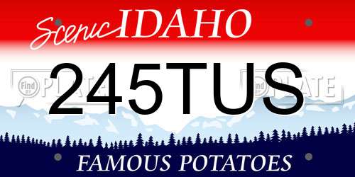 245TUS Idaho License Plate