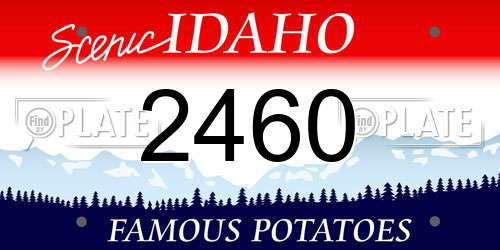 2460 Idaho License Plate