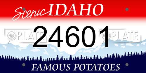 24601 Idaho License Plate