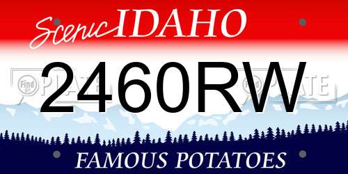 2460RW Idaho License Plate