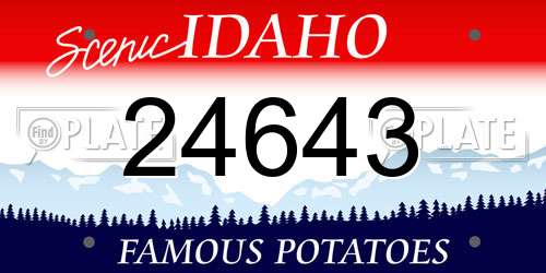 24643 Idaho License Plate