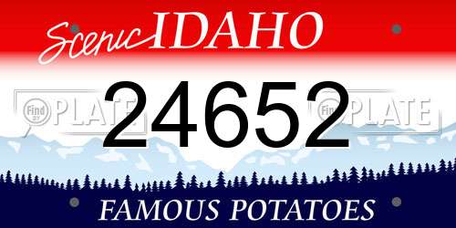 24652 Idaho License Plate