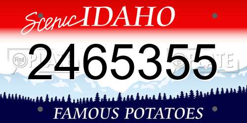 2465355 Idaho License Plate