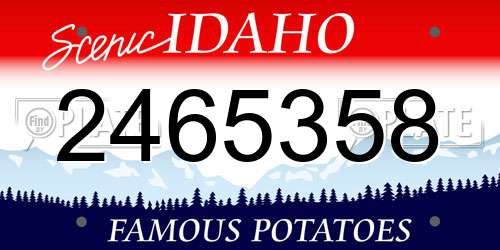 2465358 Idaho License Plate