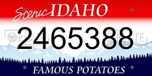 2465388 Idaho License Plate