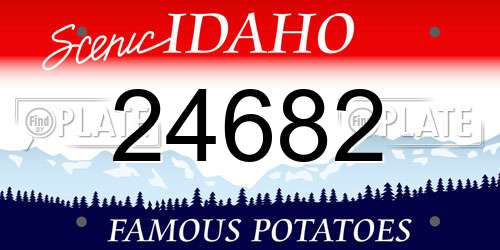 24682 Idaho License Plate