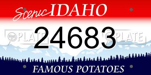24683 Idaho License Plate