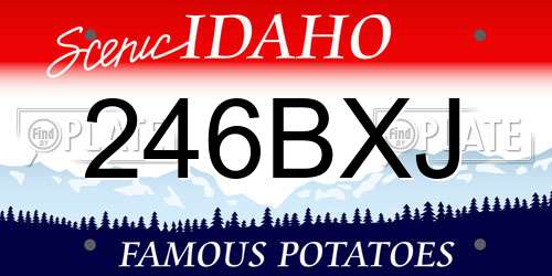 246BXJ Idaho License Plate