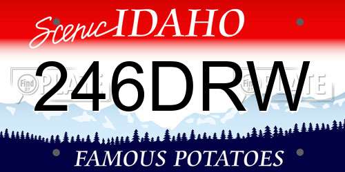 246DRW Idaho License Plate