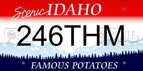 246THM Idaho License Plate