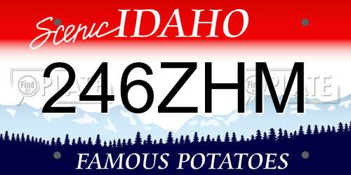 246ZHM Idaho License Plate