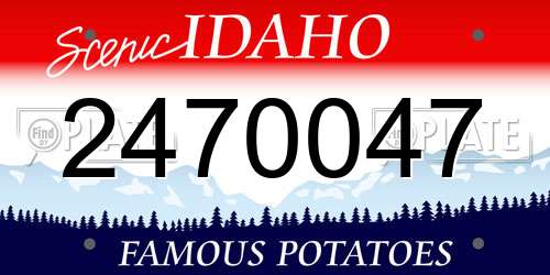 2470047 Idaho License Plate