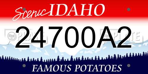 24700A2 Idaho License Plate