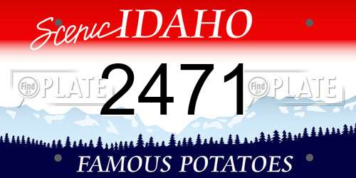 2471 Idaho License Plate