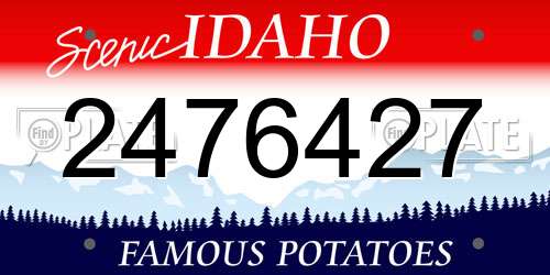 2476427 Idaho License Plate