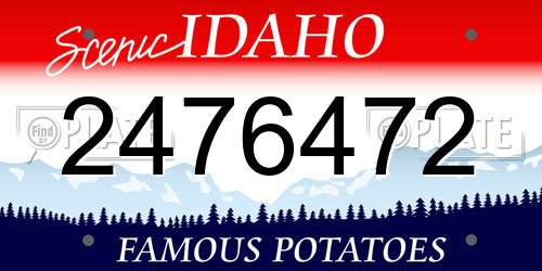 2476472 Idaho License Plate