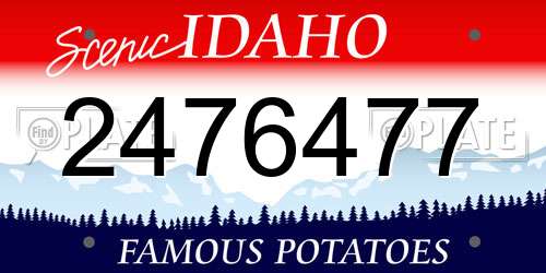 2476477 Idaho License Plate