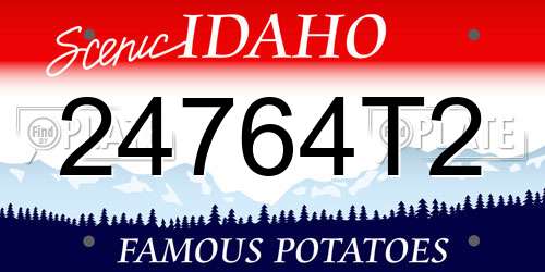 24764T2 Idaho License Plate