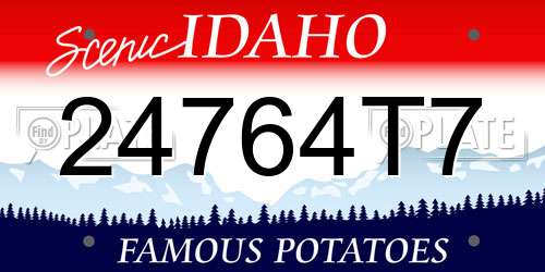 24764T7 Idaho License Plate