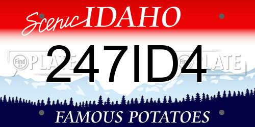 247ID4 Idaho License Plate