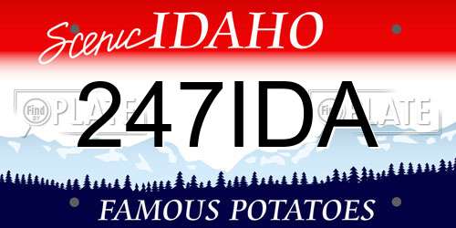 247IDA Idaho License Plate