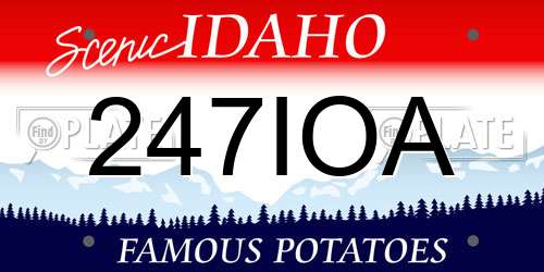 247IOA Idaho License Plate