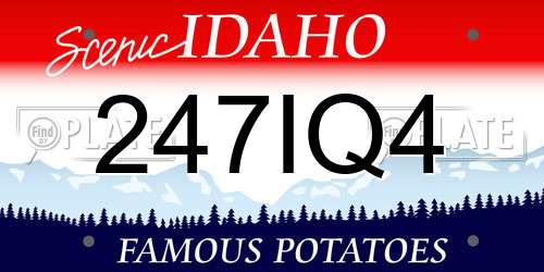 247IQ4 Idaho License Plate