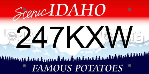 247KXW Idaho License Plate