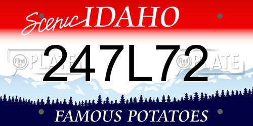 247L72 Idaho License Plate