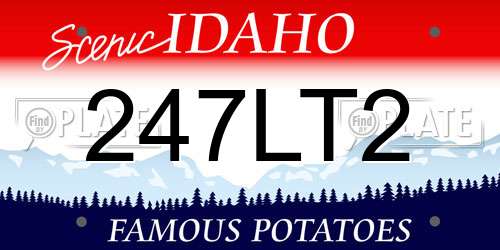 247LT2 Idaho License Plate