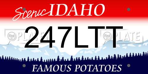 247LTT Idaho License Plate