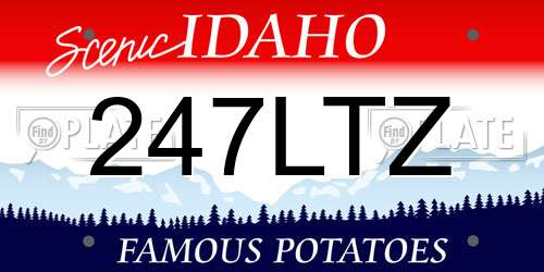 247LTZ Idaho License Plate