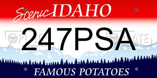 247PSA Idaho License Plate