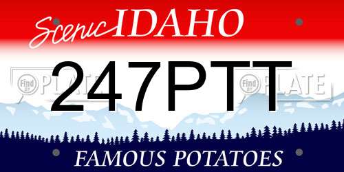 247PTT Idaho License Plate
