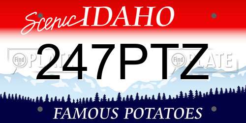 247PTZ Idaho License Plate