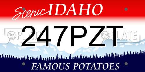 247PZT Idaho License Plate