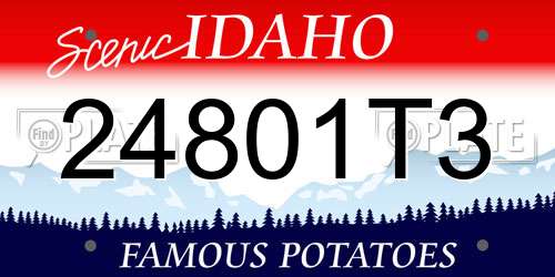 24801T3 Idaho License Plate