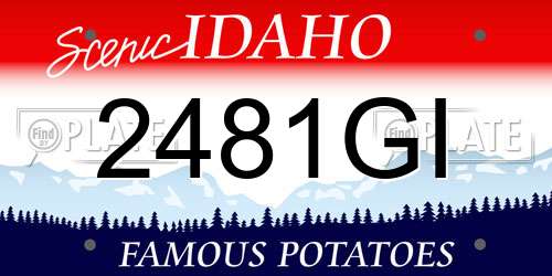 2481GI Idaho License Plate