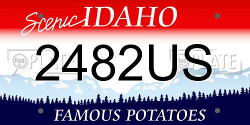 2482US Idaho License Plate
