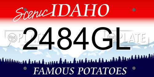 2484GL Idaho License Plate