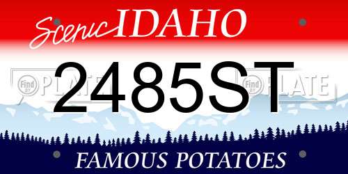 2485ST Idaho License Plate