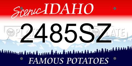 2485SZ Idaho License Plate