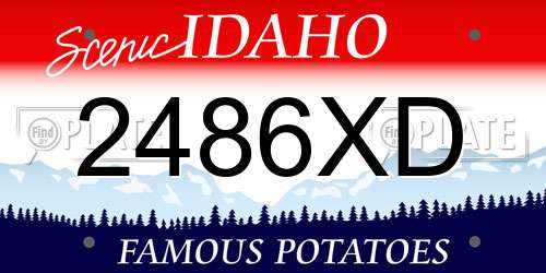 2486XD Idaho License Plate