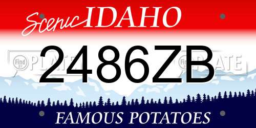 2486ZB Idaho License Plate